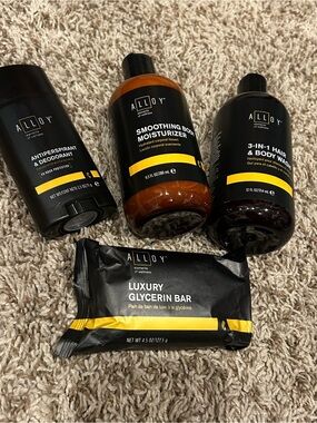 Alloy Men’s Grooming Bundle – Body Wash, Deodorant, Moisturizer (New)